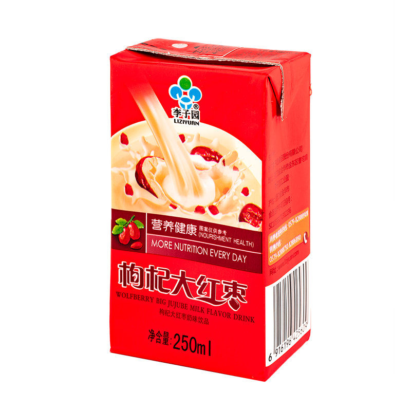 枸杞大红枣奶味饮品，单盒净含量250ml