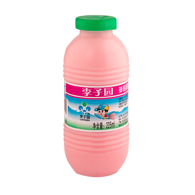 草莓风味乳饮料，单瓶净含量225ml